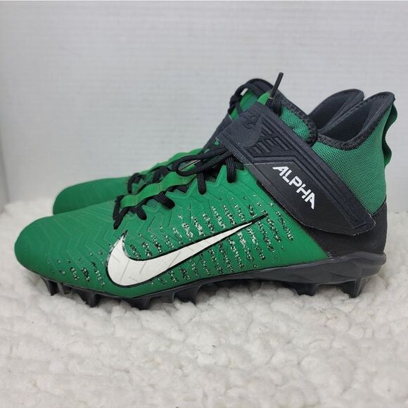 Nike Alpha Football Cleats Men’s Size 10 Green Black Mid AQ3209-301 main image 6